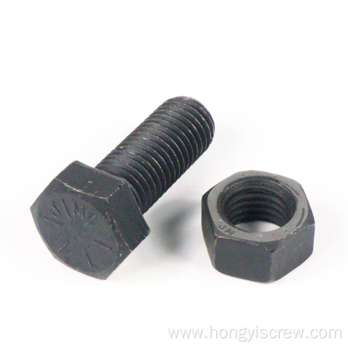 Black Oxide Hex Bolt Galvanized Carbon Steel